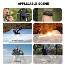 (As show, One size) Survival Bracelets Wristband Camping Hiking Emergency Buckle Bracelet Jelwery