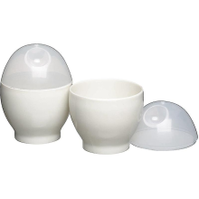 Huevera al vapor compatible con microondas, huevera hervida para desayuno, 2 piezas