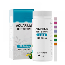 Kit de test de qualité de l'eau 7 en 1 pour aquarium - Kit de test d'eau domestique, mesure de la qualité de l'eau, 100 articles