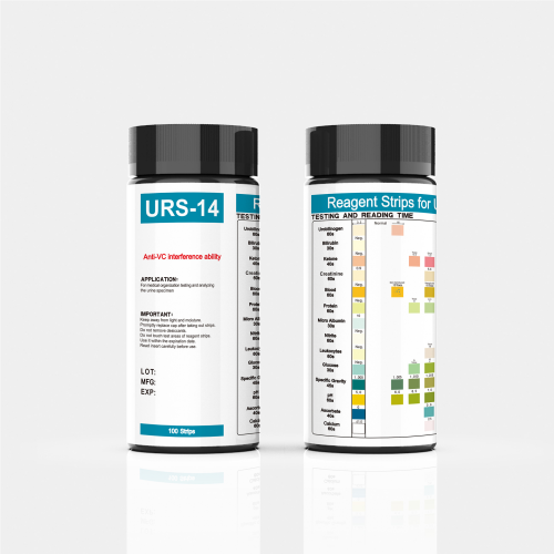 100 bandelettes réactives d'analyse d'urine URS-14