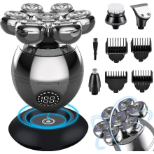 Head Shavers Compatible Bald Men-5-in-1 Electric Head Shaver Compatible Bald Men, Rotary Design Head Shavers, Electric Men's Grooming Ki