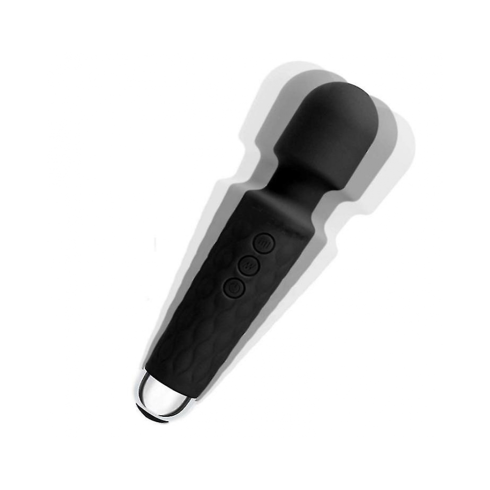 Wand Massager, Cordless Electric Massager With 8 Ultra-powerful Speed Range And 20 Pulses - Usb Rechargeable (black)