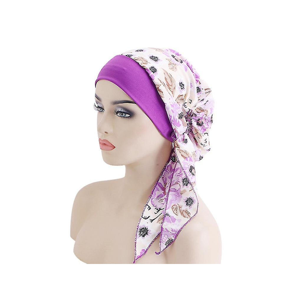 Women Cancer Head Scarf Chemo Hair Loss Hat Turban Pre-tied Headwear Bandana New-image-OPC-PHNP2ND-NEW