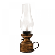 Chamber Oil Lamps Classic Vintage Oil Lamp Lantern Vintage Oil Lamps for Indoor Use Bronze LED