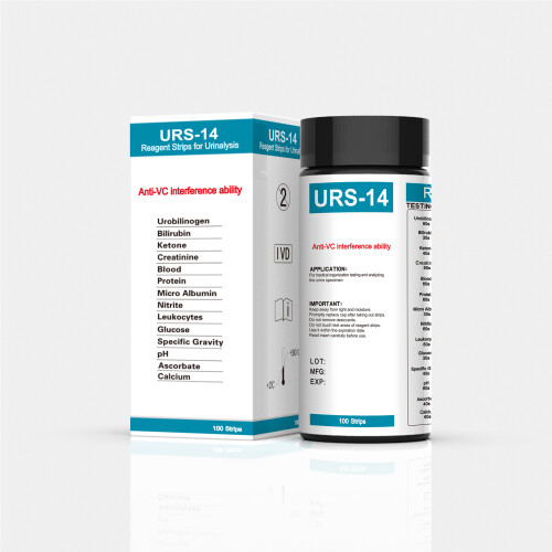 100 Strips URS-14 Urinalysis Reagent Strips Urine Test Strip 1