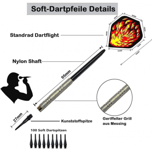 Σετ βελάκια, 12 συσκευασίες μαλακών βελακιών με μαλακές μύτες Συμβατό ηλεκτρονι 2