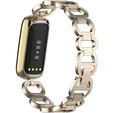 Compatibile con Fitbit Luxe Band compatibile con donne, cinturino da polso regolabile in acciaio inossidabile cinturino in metallo cinturino