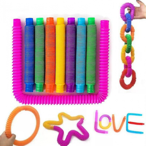 6 stuks Fidget Pop Tube Stretch Pipe-speelgoed, Stretch Pipe-sensorisch hulpmiddel Stre 1