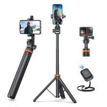 Tripé para celular de 62", tripé Eucos Selfie Stick com controle remoto, tripé para iPhone e tripé de viagem atualizados, tripé para celular