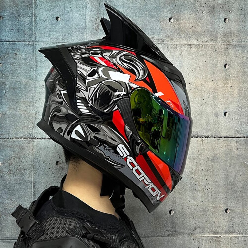 (M-3)DOT-gecertificeerde integraalmotorhelm met racehelm en dubbele lens 1