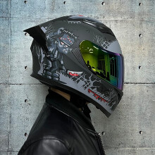 (M-11) DOT-gecertificeerde integraalmotorhelm met dubbele lens voor racegebruik