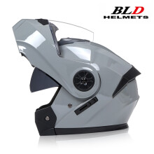(xL-Helderzwart)BLD Gepersonaliseerde Motorhelm met Volledig Gezicht Heren Dames Mode Dubbele Lens Helmen
