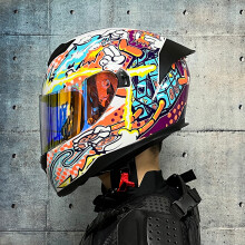 (M-21)Motorhelm motorcross Crashhelm cascos para moto Lange staartvleugel dubbele lens Dit jaar