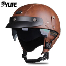 (xL-537-Zwart) DOT-certificering Motorhelm ABS-materiaal Halve helm HD-lens Casco Moto-helm