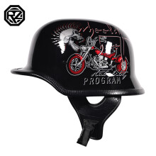 (M-4) Motorfiets DOT Duitse stijl halve helm + bril voor H-arley Biker Pilot Unisex motorhelmen
