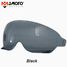 (Wit) Universele motorhelm vizierlens 3 drukknopen retro helmranden bril motorhelm