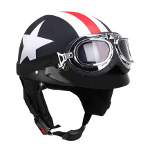 (Transparant)Half Open Face Vintage motorhelm halfhelm Retro moto casco capacete motociclistas