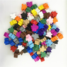 (Meng alle kleuren) 100 stuks houten meepels 16 mm extra bordspelstukjes pionnenstukken bulk vervangend