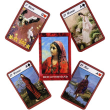 (rode Lenormand)Oracle Cards Leisure Party Tafelspel Hoogwaardige Tarotkaarten met PDF
