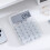 (White) Stylish Financial Transparent Calculator Large Screen Electronic Tool Office 1
