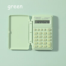 (Green) 8 Mini Portable Digit Flip Calculator Office Finance Student Use Gift Carry Easy