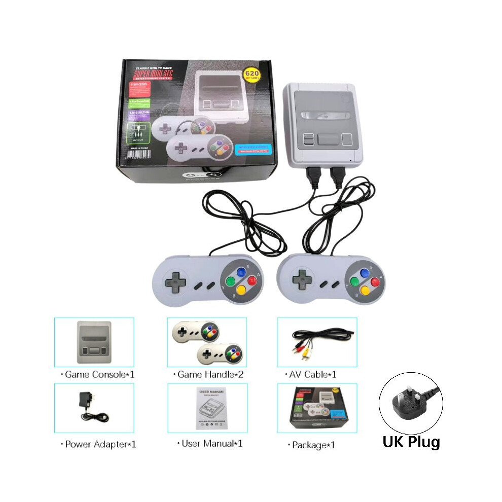 (UK) Sfc Minisnes Super Mini Video Game Console 620 Games Events Entertainment Family