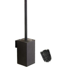 Freestanding Stainless Steel Toilet Brush Stand, Matte Black Finish for Rust Resistant Heavy Duty Cleaning, Easy Assembly & Deep Cleaning, Wall