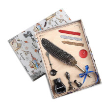 (3, One size) Luxury Vintage Feather Dip Calligraphy Fountain Pen Writing Ink Set Stationery Gift