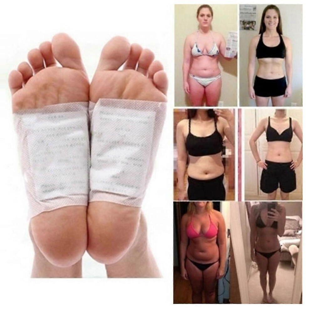 Furtalk (As Show, One Size) 10Pcs Detox Foot Patch Bamboo Vinegar Herbal Pads Foot Care Tool Improve Sleep