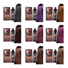 (Wine red, One size) Instant Hair Color Shampoo for Gray Hair Coverage Hair Dye Shampoo in Minutes