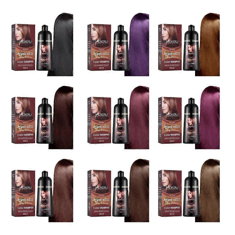 Furtalk Red (Burgundy, One Size) Instant Hair Color Shampoo For Gray Hair Coverage Hair Dye Shampoo In Minutes