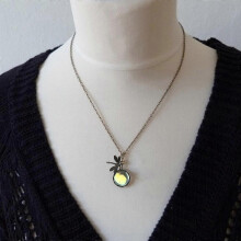 (As show, One size) Pendant Necklaces Women Girl Dragonfly Shaped Pendant Necklaces Party Jewelry