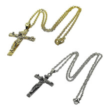 (As show, One size) Cross Sweater Necklaces Zinc Alloy Metal Decorative Charm Party Decoration