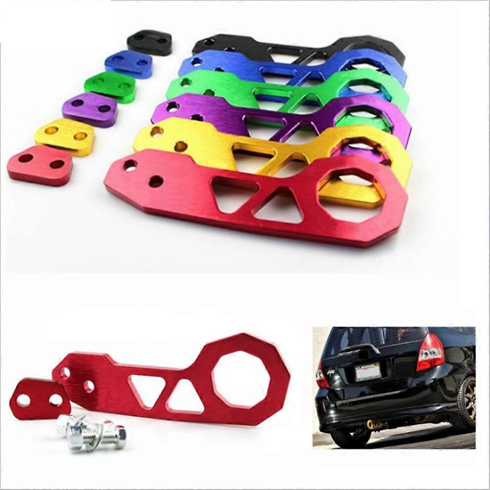 (, One Size) Tow Hook Towing Tool For Universal Car Rear Bumper Racing Trailer Jdm-Hook Red 8191722685872