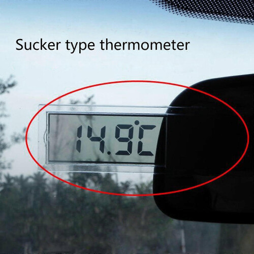 (B, One size) Car Digital Clock Temperature Display Electronic Clock / Thermometer Gauge 2