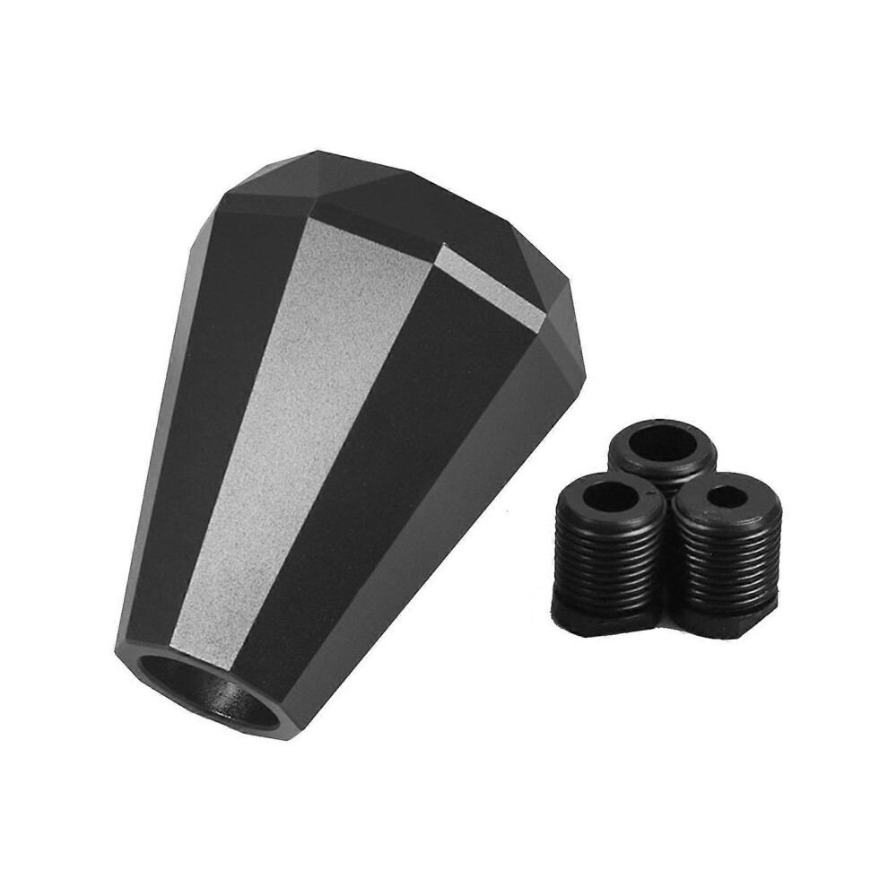 (Silvery, One Size) Diamond Shift Knob Shifter With Adapter Universal Manual Transmission For Head 8191722685858