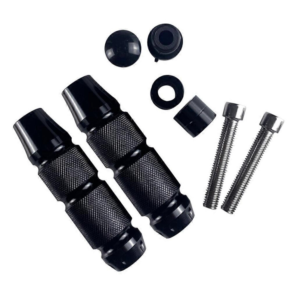 (, One Size) 1 Pair Motorbike Rearset Footrests Foot Rest Foot Pegs Pedal Aluminum Alloy Black 8191722625823