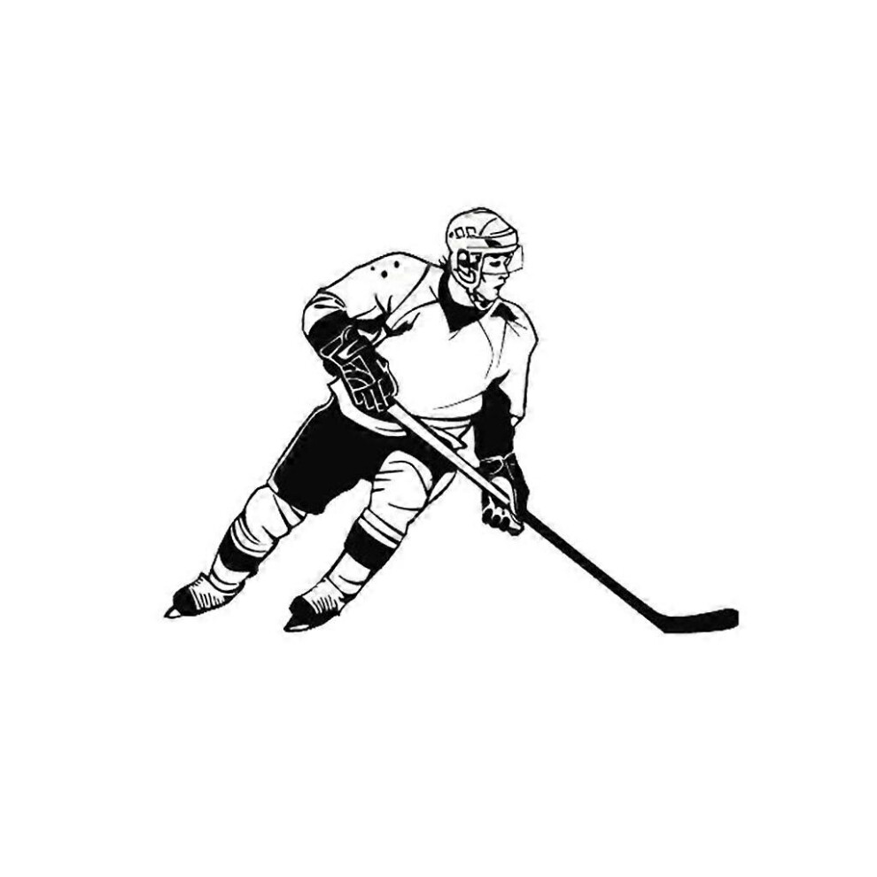 (, One Size) For Creative Car Body Decal Ice Hockey Sports Decal 16X11cm Sticker Decoration Black 8191722603784