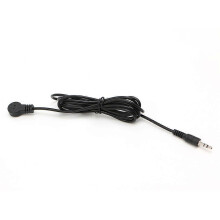 (As show, One size) 3.5mm Set-top Box Infrared Remote Control Repeater Black IR Extension Cable