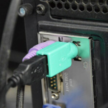(As show, One size) 2Pcs Durable for PS2 Male to USB A Female Converter Used for Keyboard Mouse