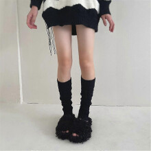 (As show, One size) Women Twist Knit Boot Cuffs Foot Cover Solid Candy Color Stretchy Leg Warmers