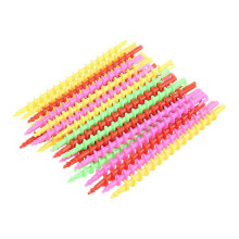 (As show, One size) 1Bag Long Plastic Styling Barber Salon Tool Hairdressing Spiral Hair Perms Rod