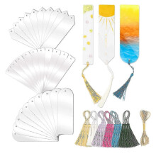 (A5, One size) 30pcs Blank Acrylic Bookmark Acrylic Diy Bookmark Unfinished Acrylic Book Fast Shipping