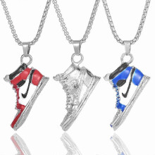(As show, One size) 3 Pcs Necklace for Men Women, Stainless Steel Shoe Pendant Chain 70cm, Mens Sneaker Necklace Hip Hop Punk Birthday Jewelry Gift for Man Women for Boys