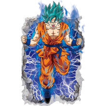 (As show, One size) Dragon Ball Art Wall Sticker for Kids Bedroom, 3D Anime Cartoon DIY Self Adhesive Removable Wall Decals Background Decor