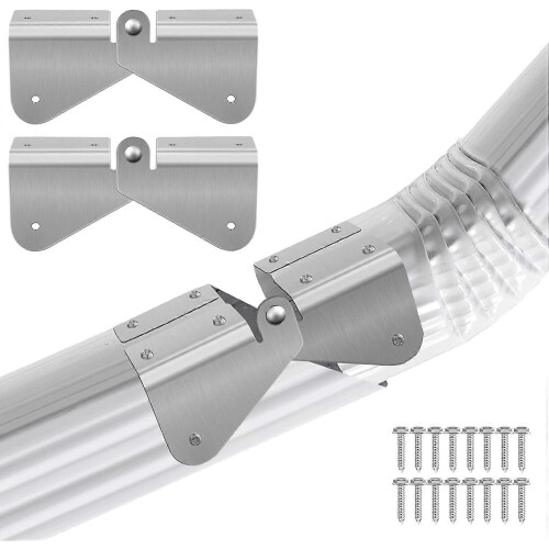 (As show, One size) 2-piece gutter extension hinge, lower spout extension flip hinge