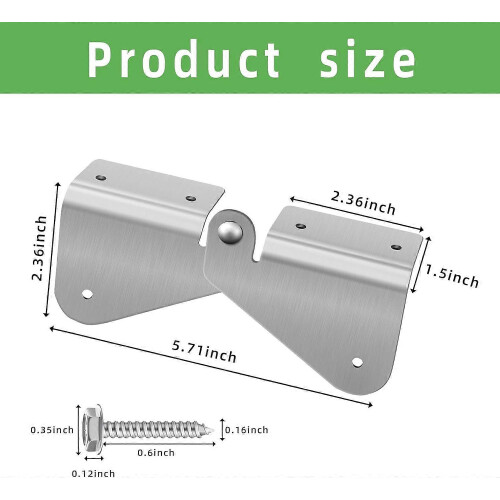 (As show, One size) 2-piece gutter extension hinge, lower spout extension flip hinge 1