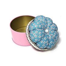 (As show, One size) Pumpkin Shaped Pin Cushion with Storage Box Needle Art Cushion for DIY Craft Embroidery Sewing(B)