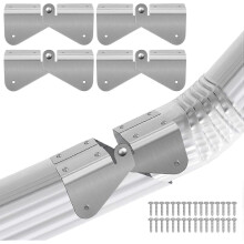 (As show, One size) 4-piece gutter extension hinge, lower spout extension flip hinge
