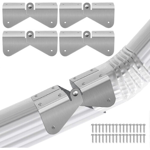 (As show, One size) 4-piece gutter extension hinge, lower spout extension flip hinge